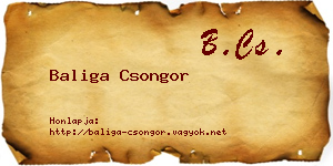 Baliga Csongor névjegykártya