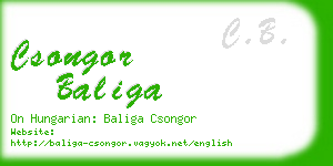 csongor baliga business card